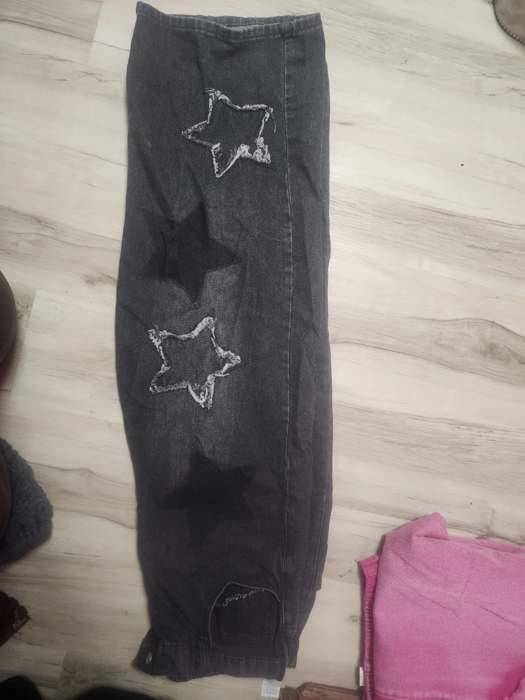 Dark Wash Star Patch Jeans - photo 2