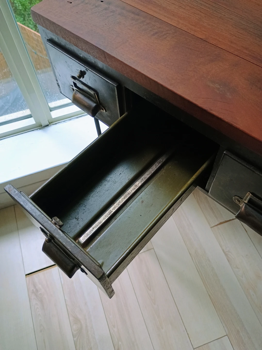 Industrial Style console Table with 6 Drawers - photo 4