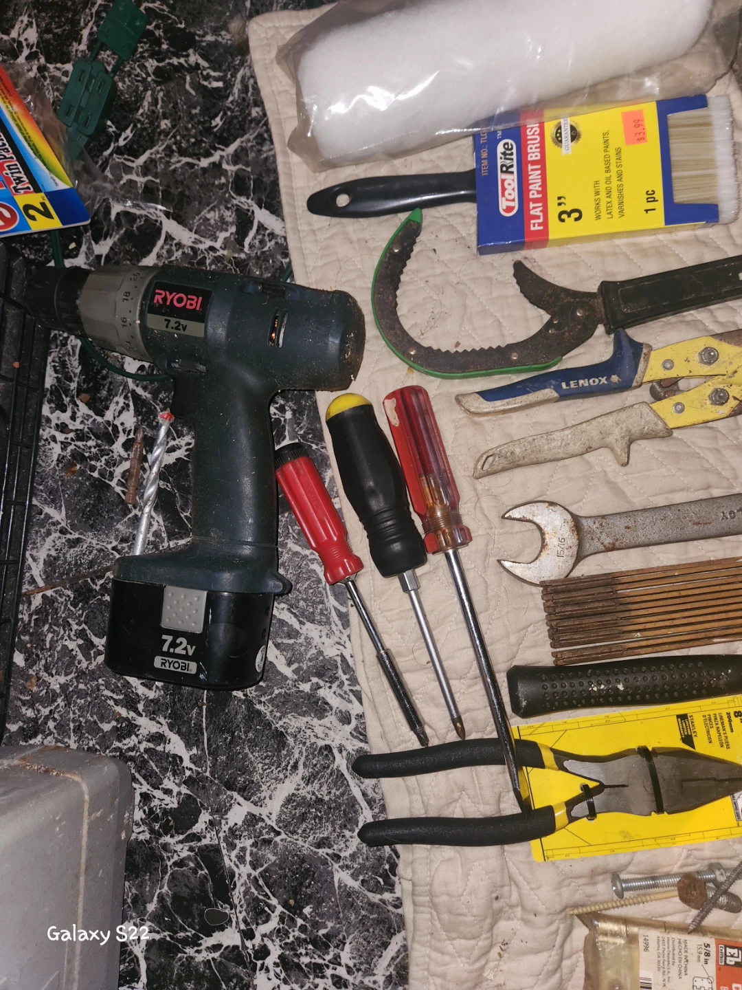 Ryobi 7.2V Cordless Drill and Tools - photo 3