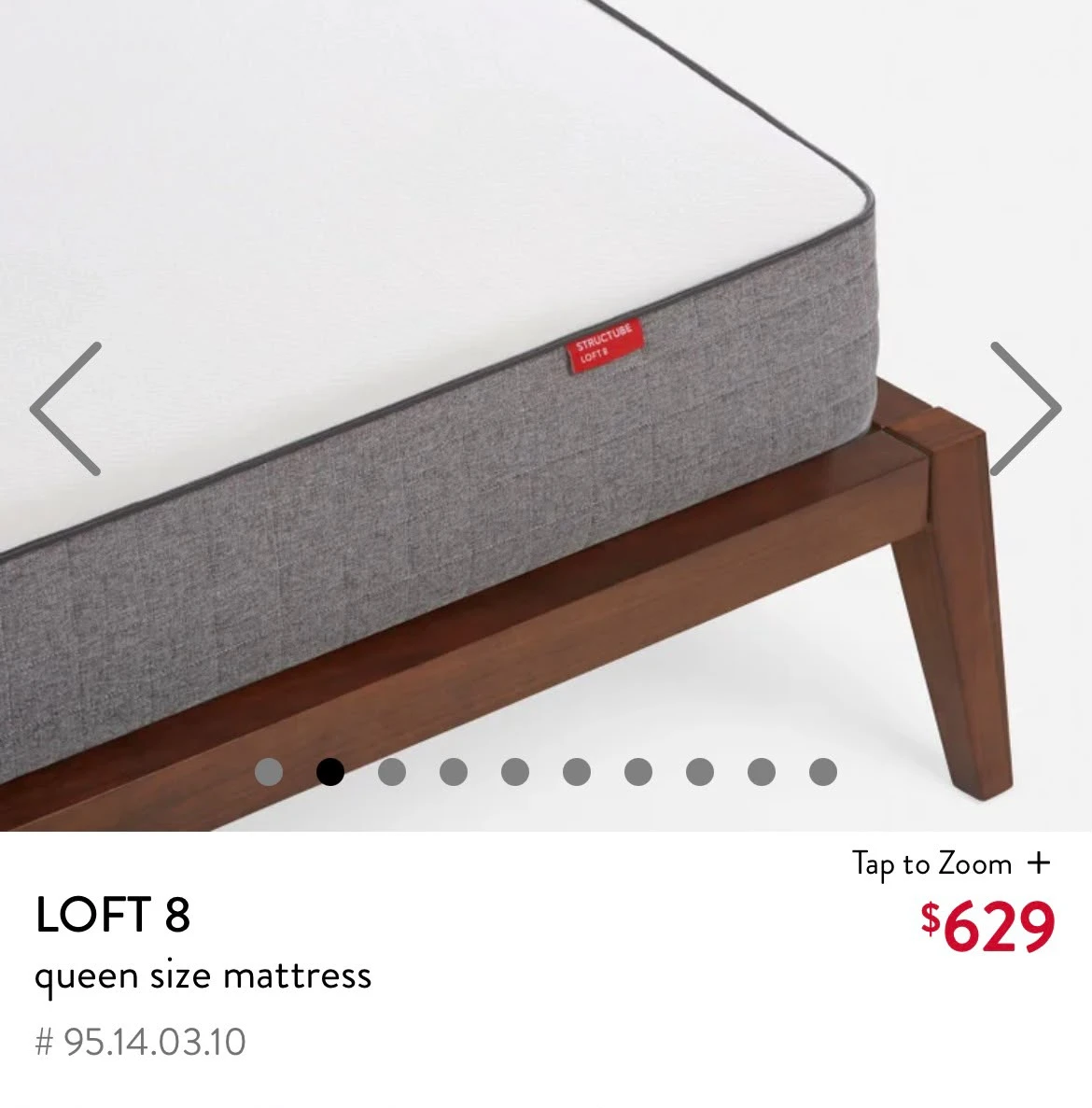 Queen size bed + mattress - photo 3