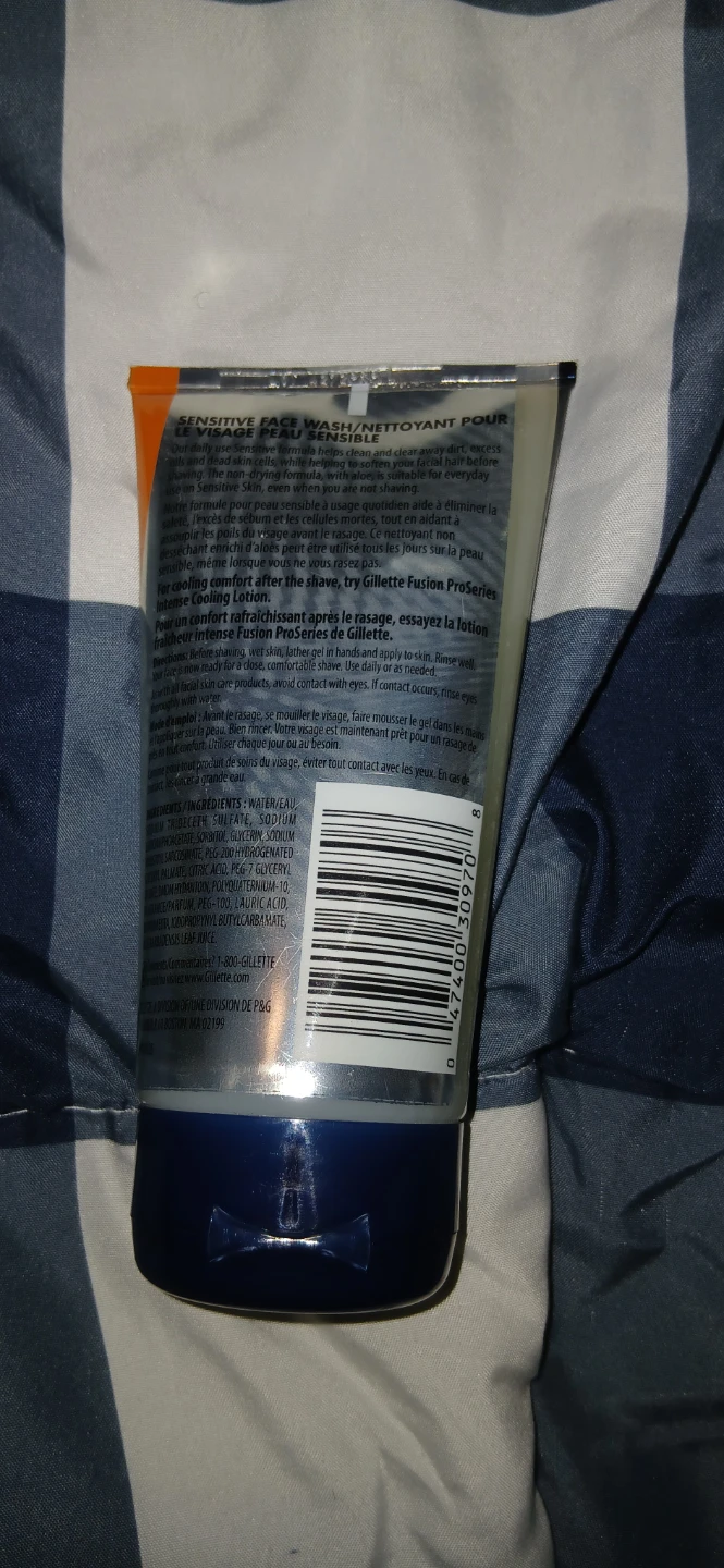Gillette Fusion ProSeries Sensitive Face Wash