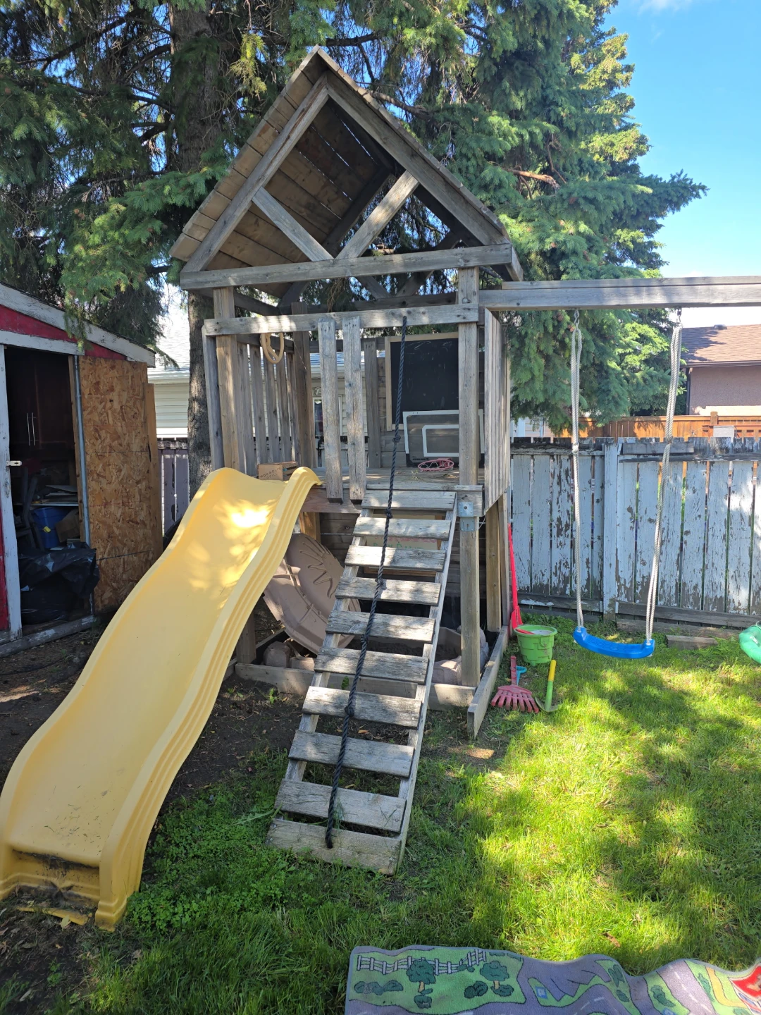 Wooden Playground with Swings and Slide - photo 2