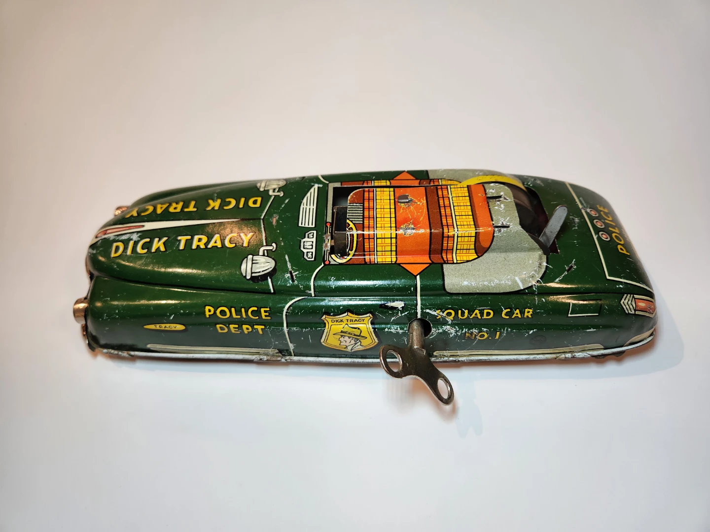 Vintage 1949 Marx Dick Tracy Police Squad Car (Working Wind-up)
