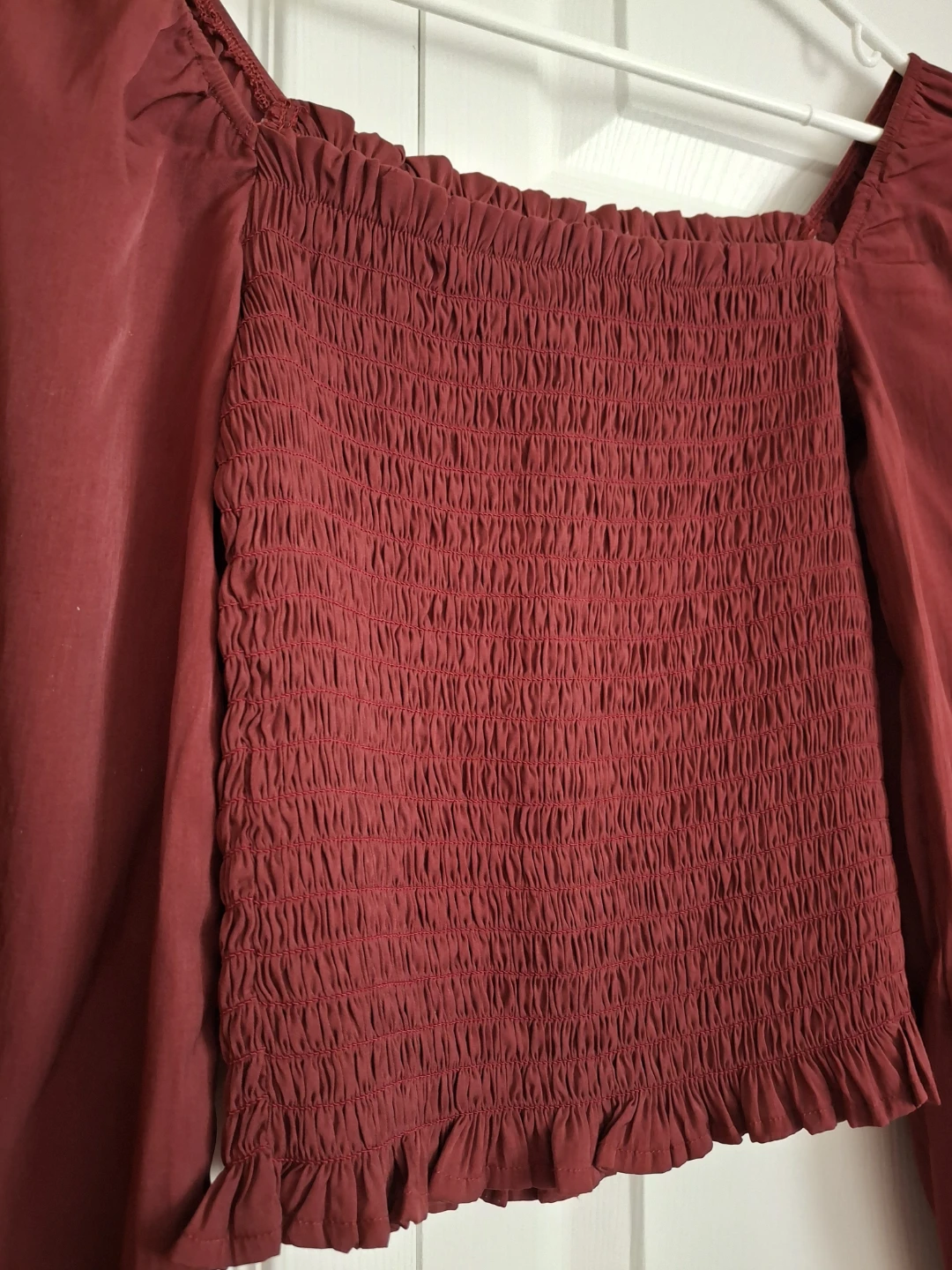 Maroon Square Neck Top - photo 2