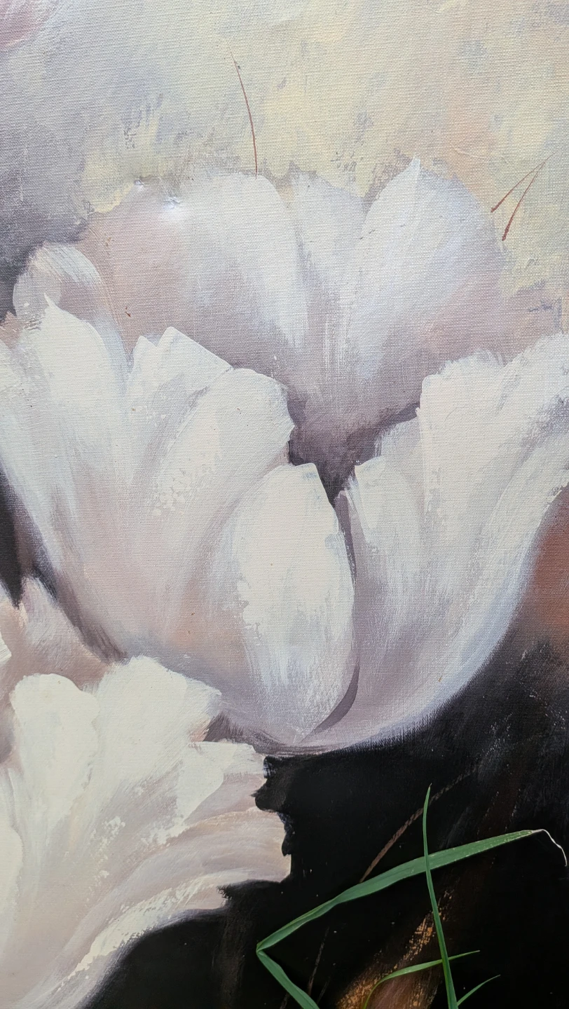 Two Floral Canvas Paintings for $25 - photo 4