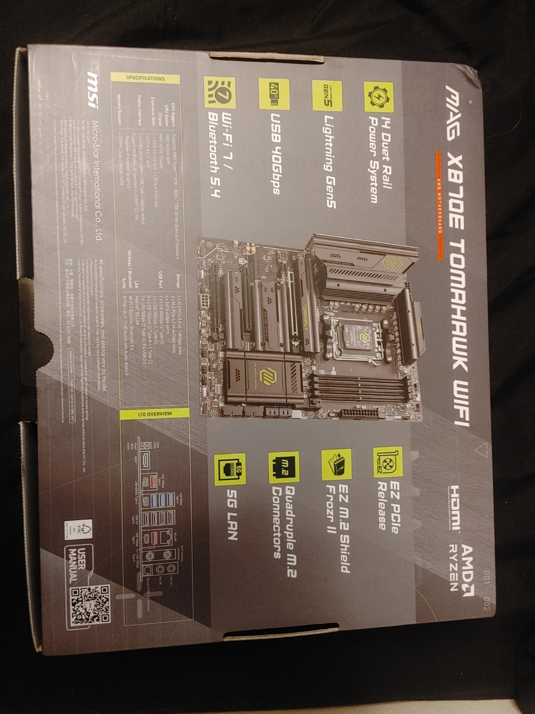 Mag X870e Tomahawk Wifi mobo + Ryzen 9 9900x cpu - photo 2