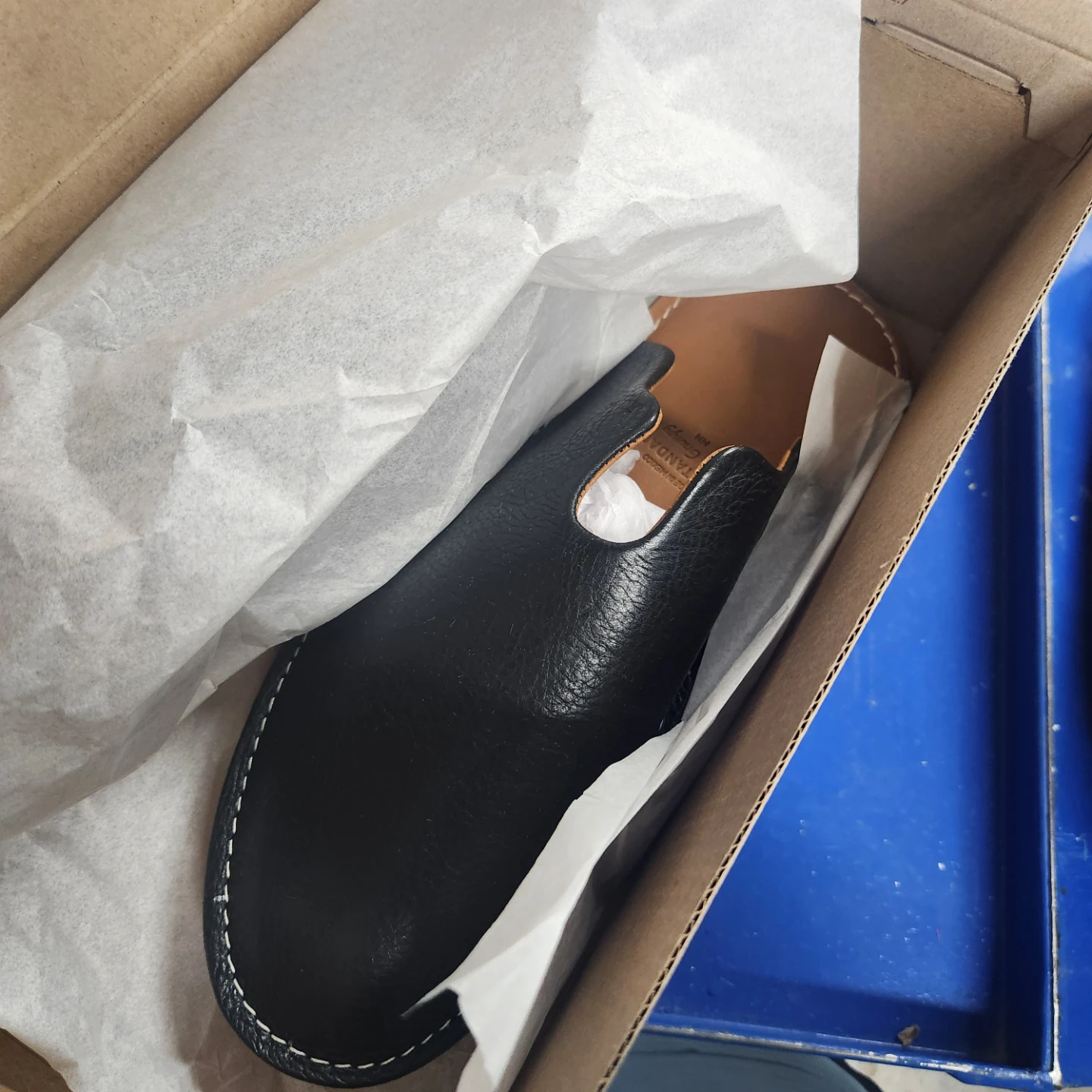 WP Standard Mr. Grumpy Slippers - Black Leather