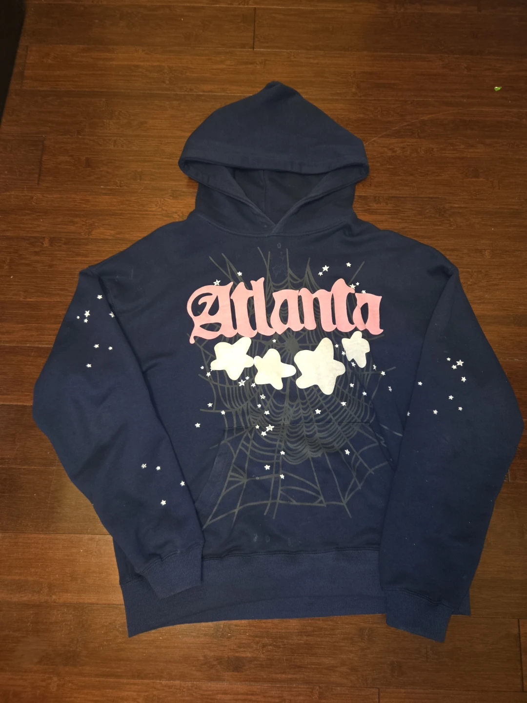 Navy Atlanta Sp5der hoodie