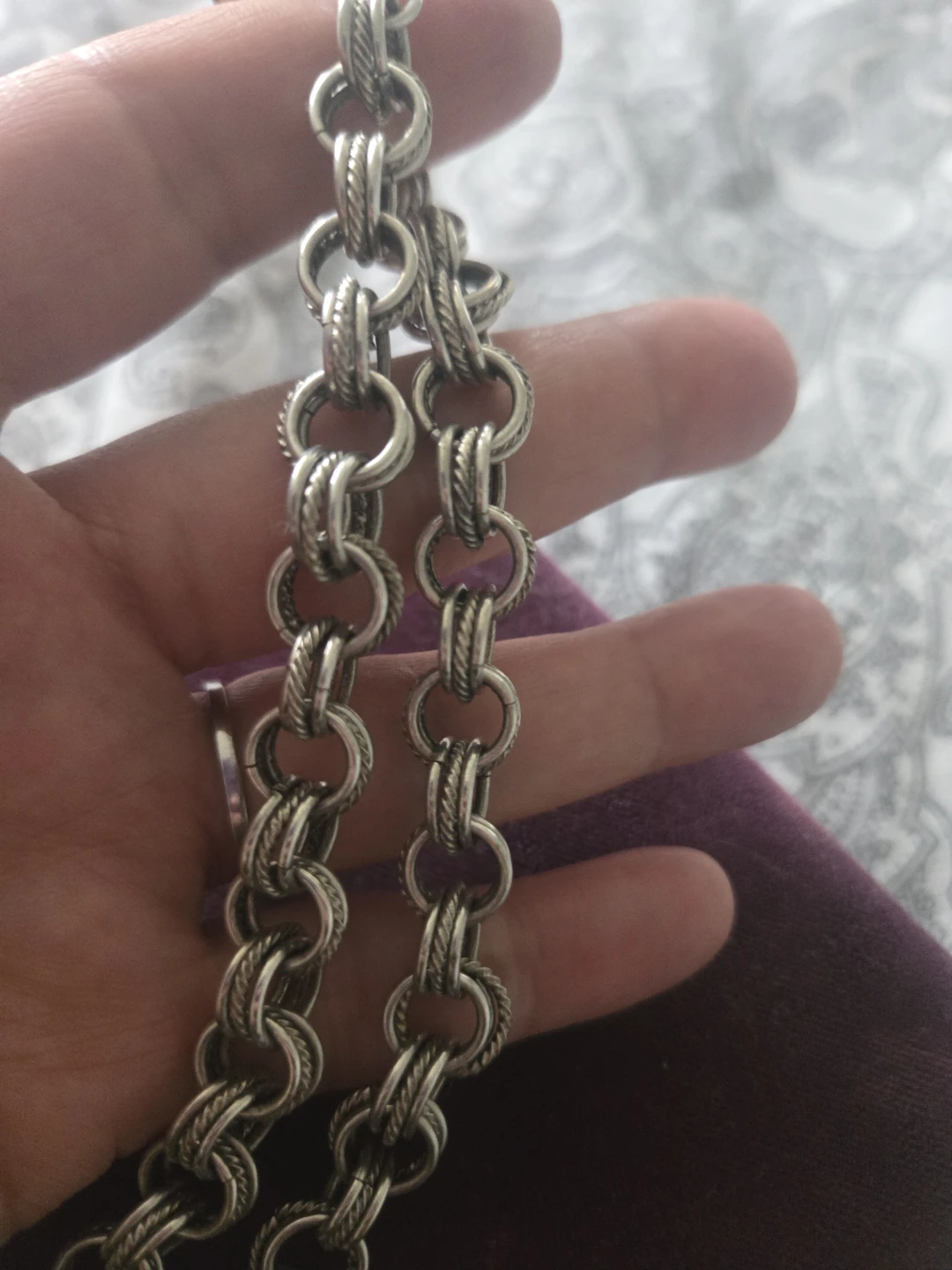 Silver 925 Chain Necklace with Toggle Clasp - photo 3