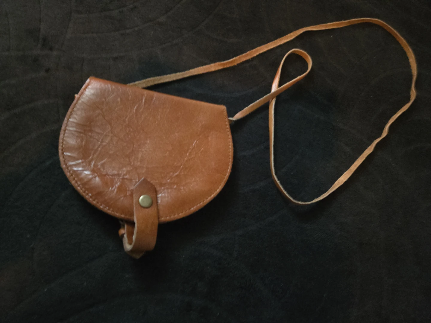 Brown Leather Saddle Bag - photo 2