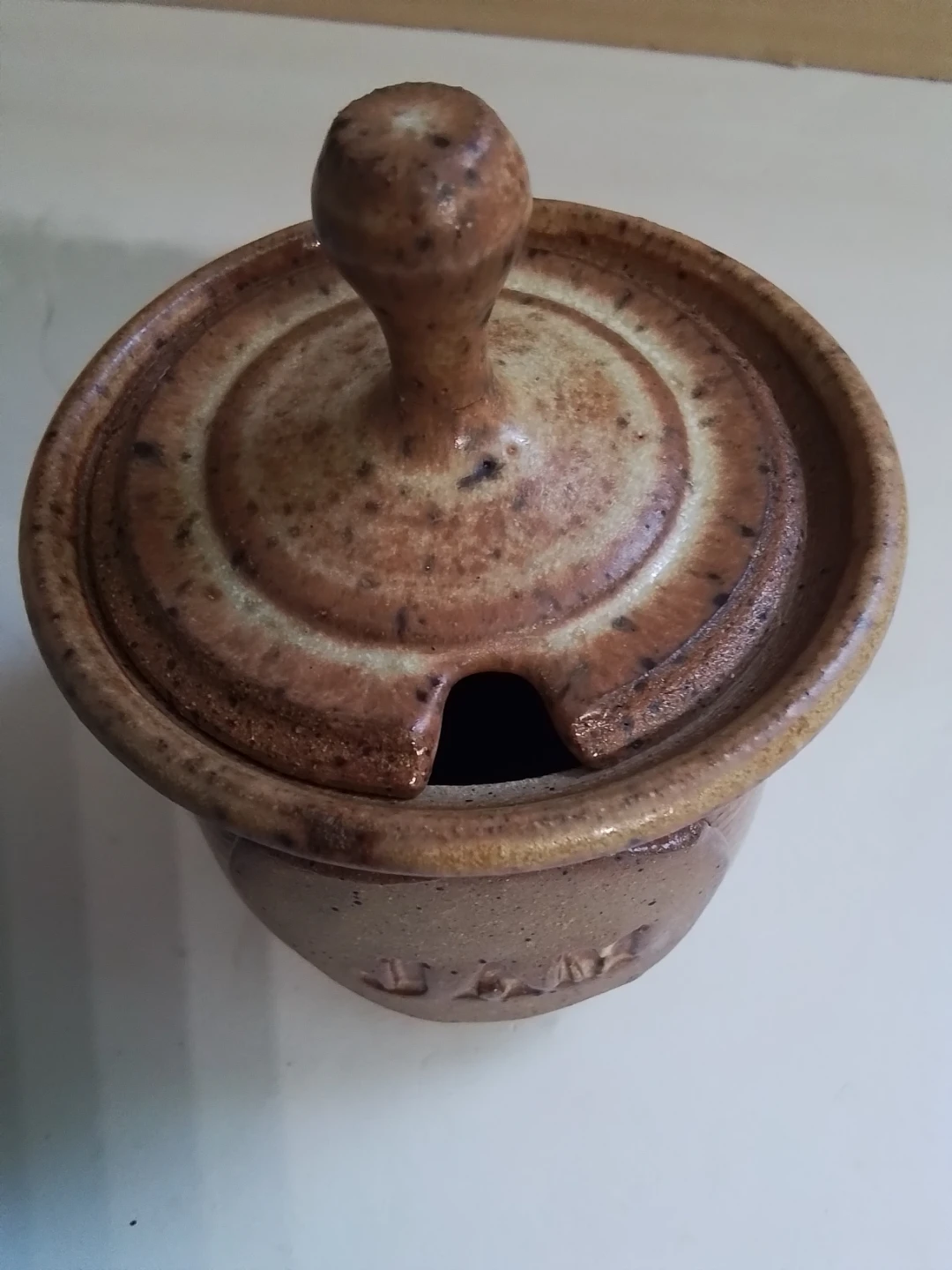 Trefor Owen Welsh Studio Art Pottery Lidded Condiment Jar