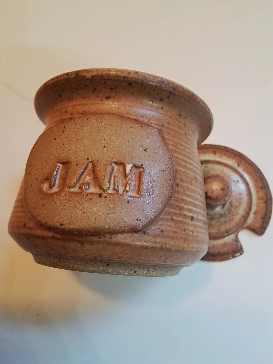 Trefor Owen Welsh Studio Art Pottery Lidded Condiment Jar - photo 3