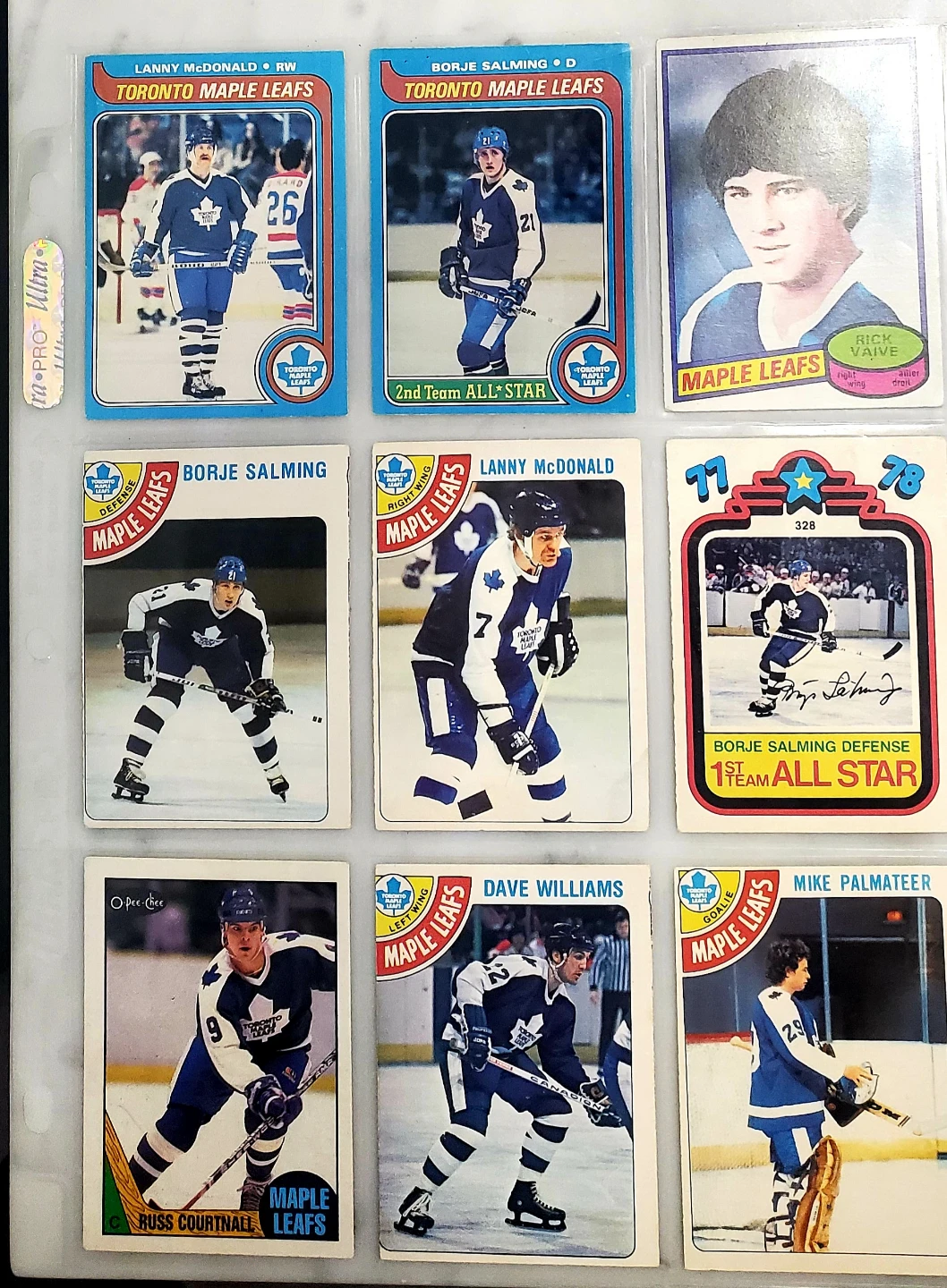 Toronto maple leafs vintage hockey card lot