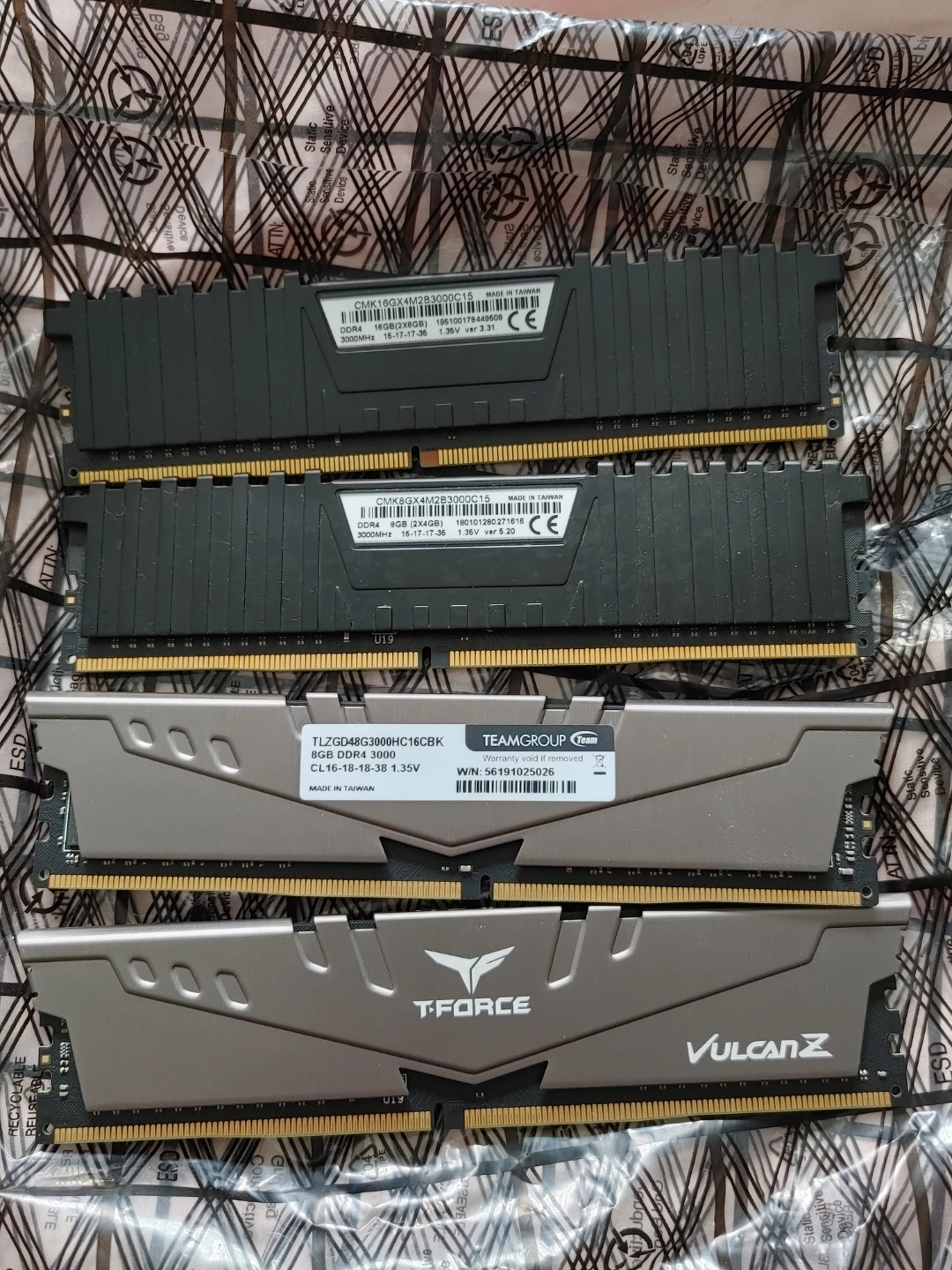 4X 8GB DDR4 3000mhz Desktop RAM