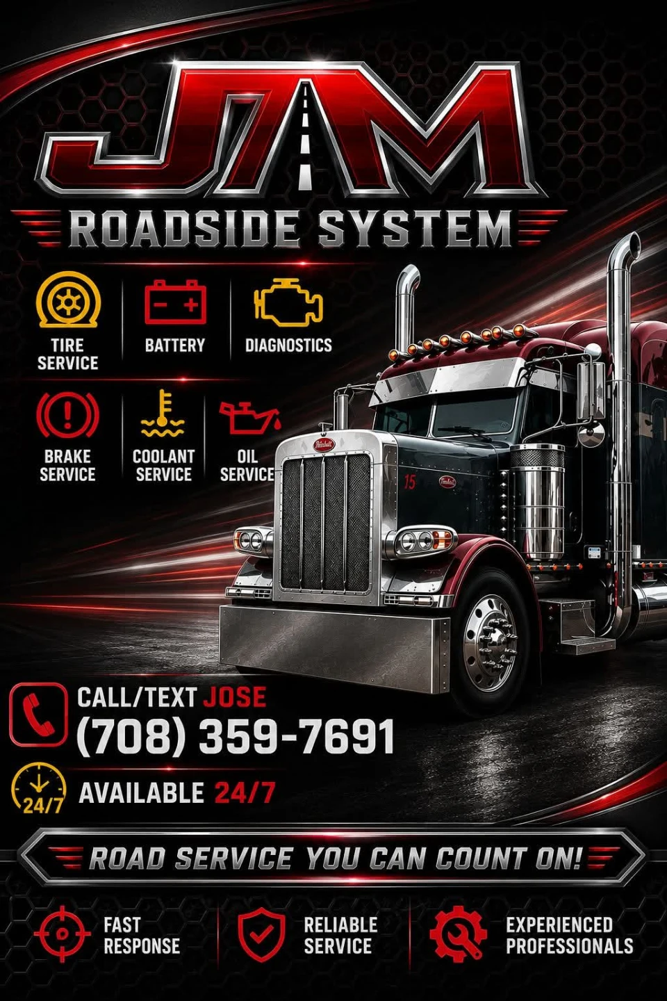 🛠🚛 24/7  Roadside Assistant for Semi Trucks and Heavy-Duty