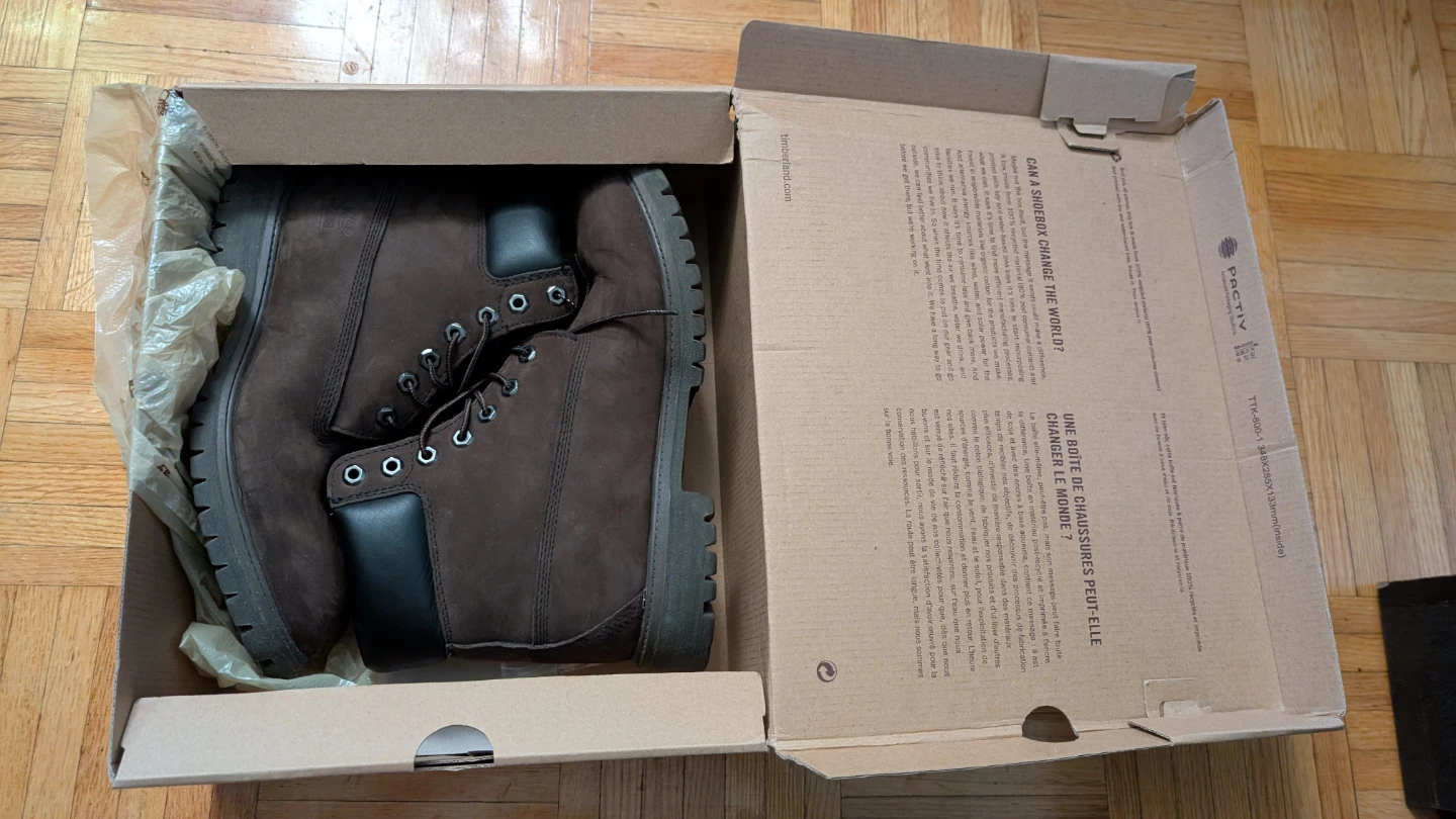 Timberland Premium 6 Inch Dark Chocolate Men’s Sz 9-11 Nubuck