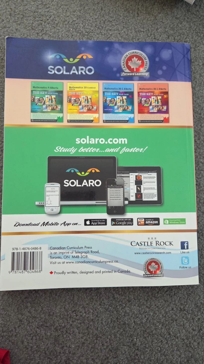 SOLARO Mathematics 30-1 Alberta Study Guide - photo 2
