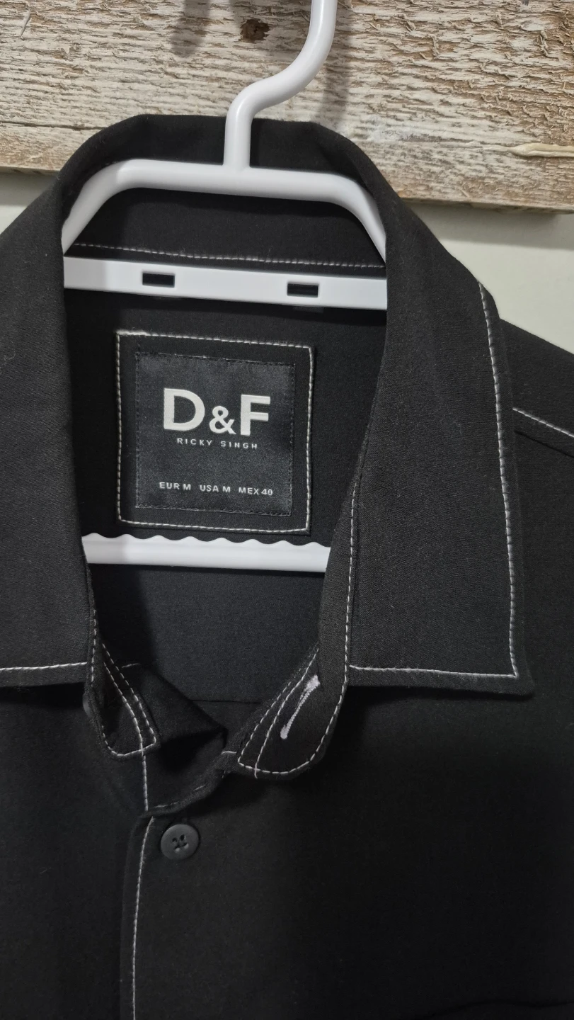 D&F Ricky Singh Black Button-Up Shirt - Medium - photo 2