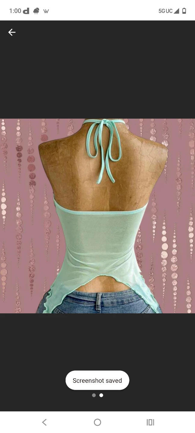 Sheer Halter Top with Sequins - photo 2