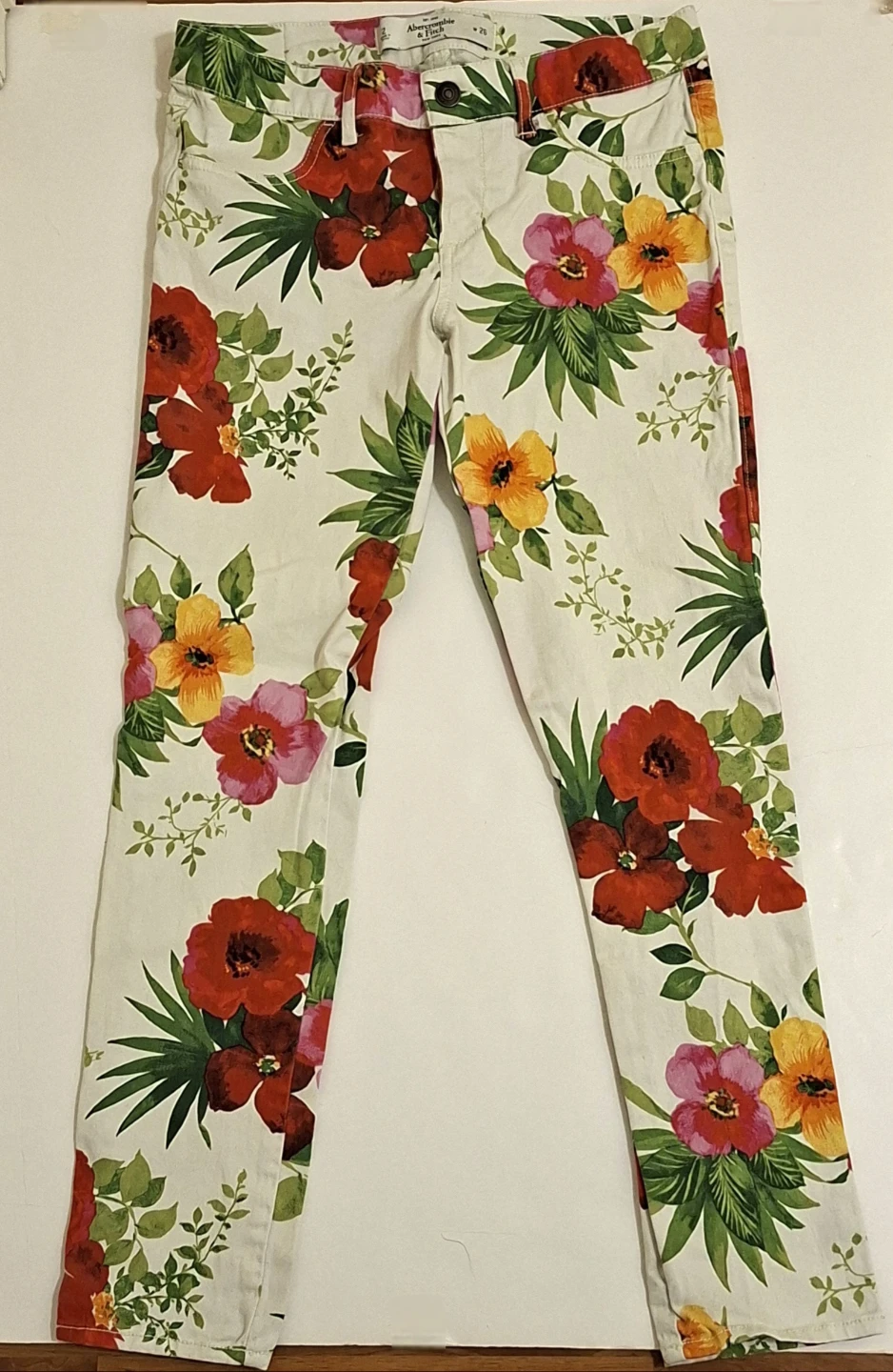 Abercrombie & Fitch Floral Skinny Jeans Size 2/26
