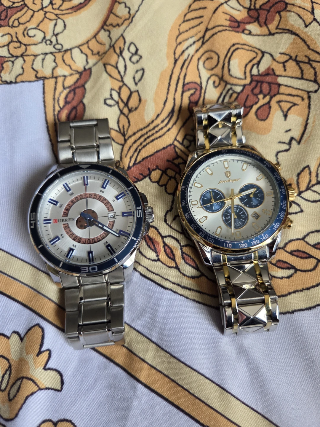 Curren & Presage Chronograph Watches - Silver & Gold Tones