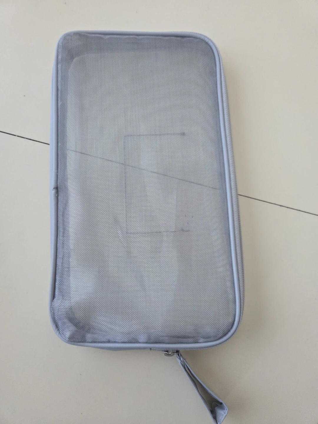 Organizer Bag , Grey mesh with Zipper. Travel or home use - photo 2