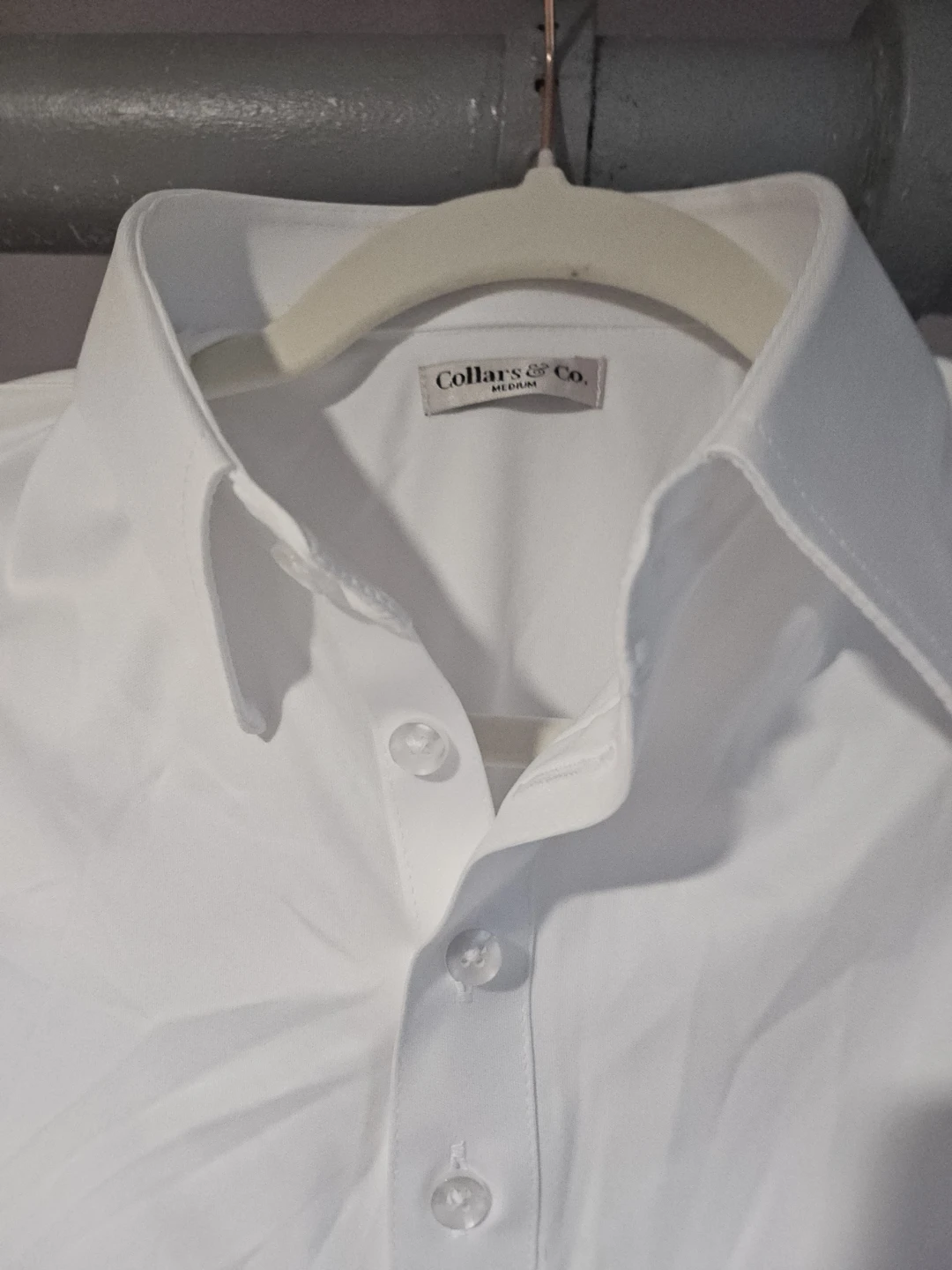 Collars & Co. White Polo Shirt - Size Medium - photo 2