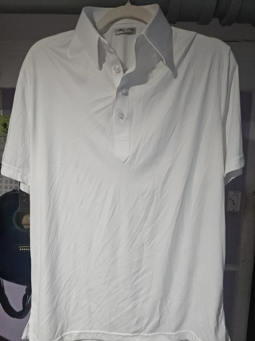 Collars & Co. White Polo Shirt - Size Medium - photo 3