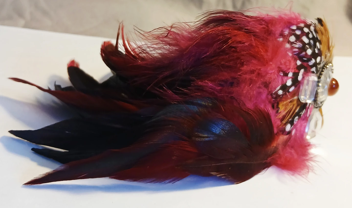 Handmade Feather and Gem Headband - photo 5