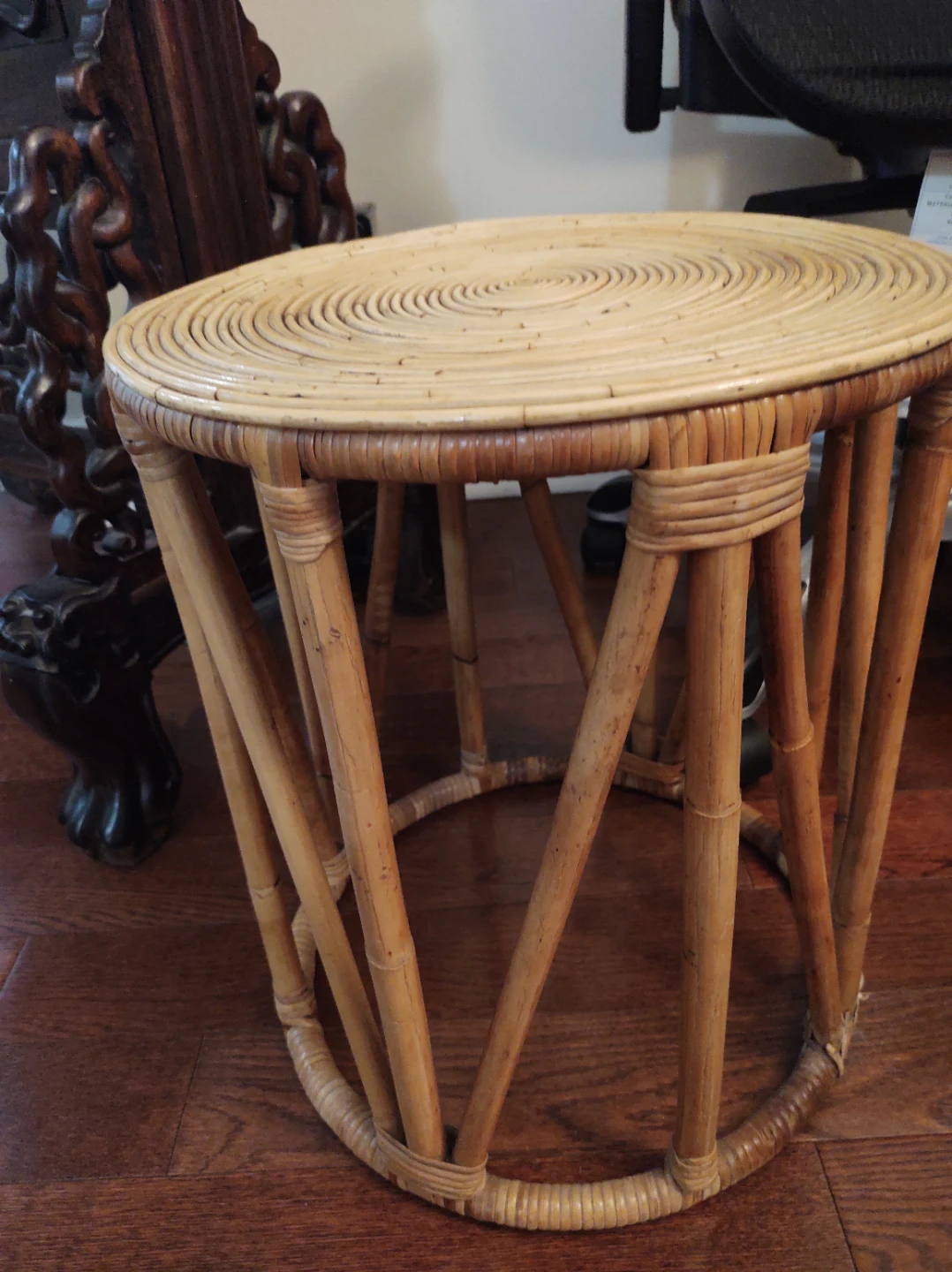 Rattan Round Side Table / Stool