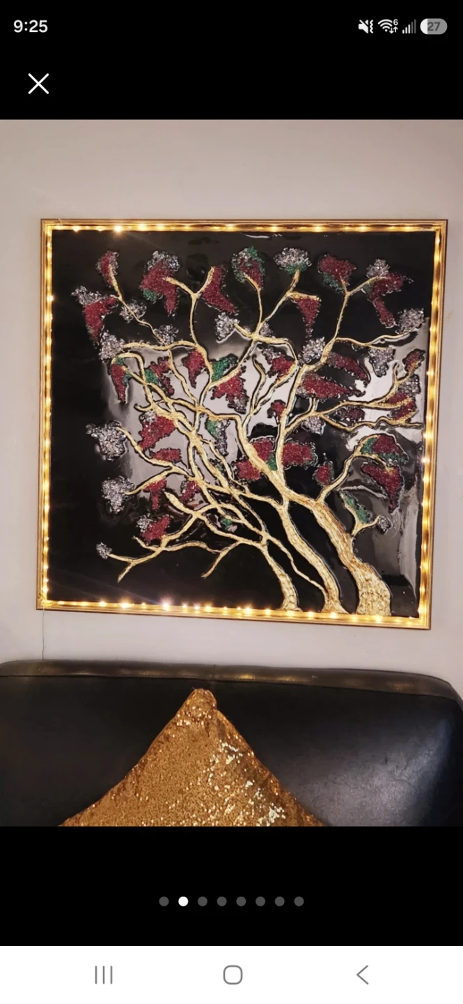 Decorative Tree Wall Art with Lights - photo 2