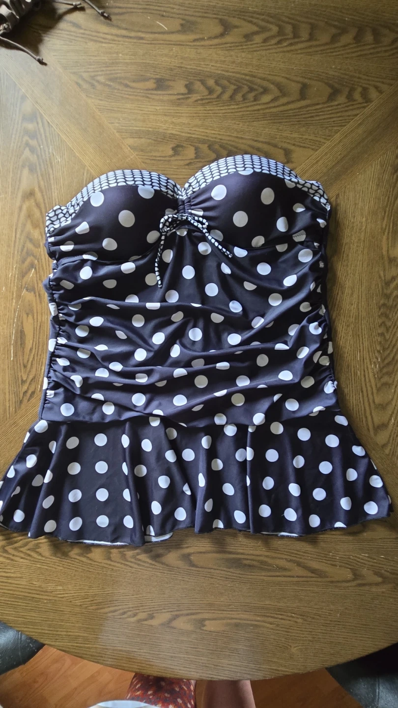 Polka Dot Swimsuit Tankini Top