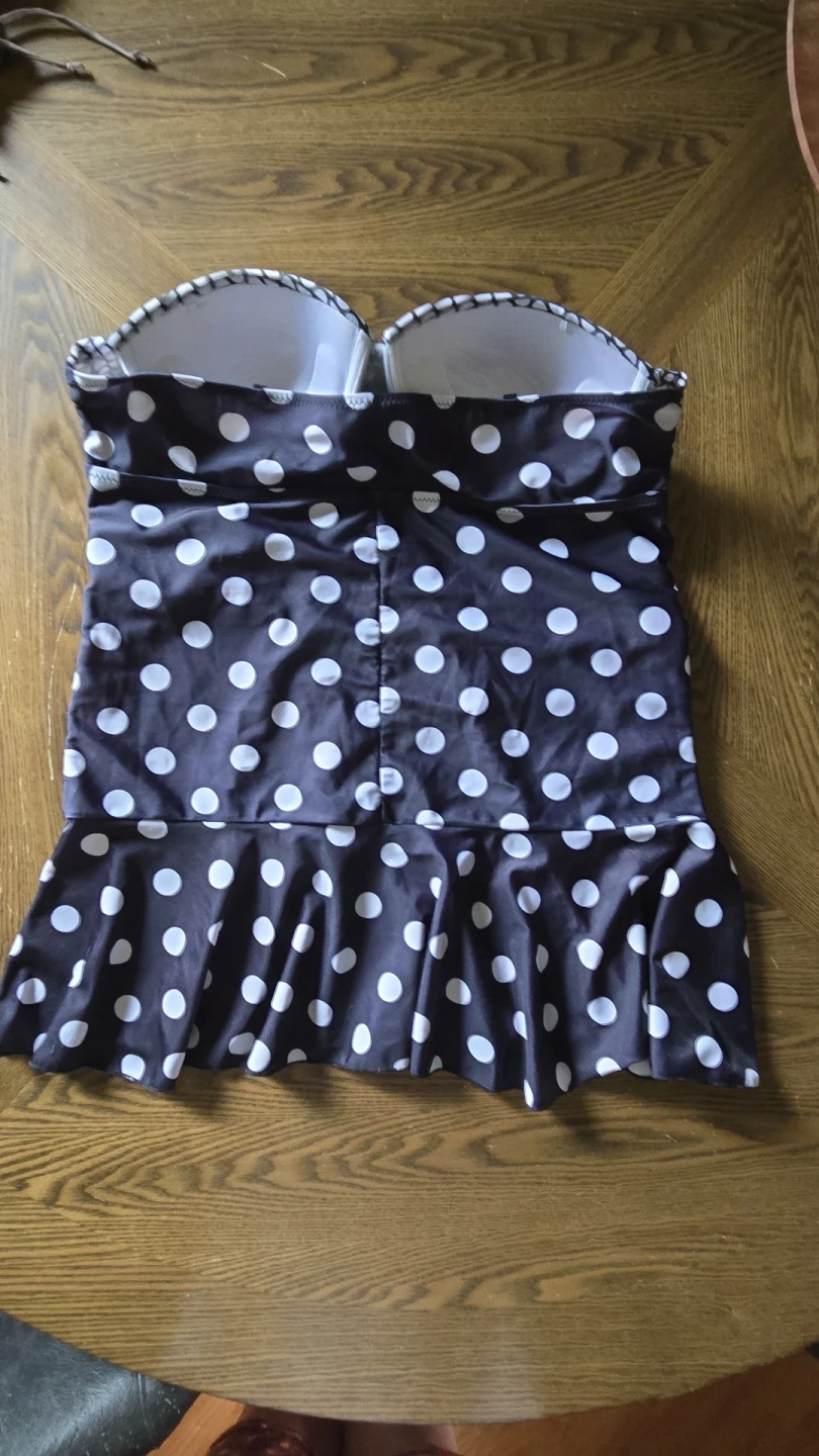 Polka Dot Swimsuit Tankini Top - photo 2