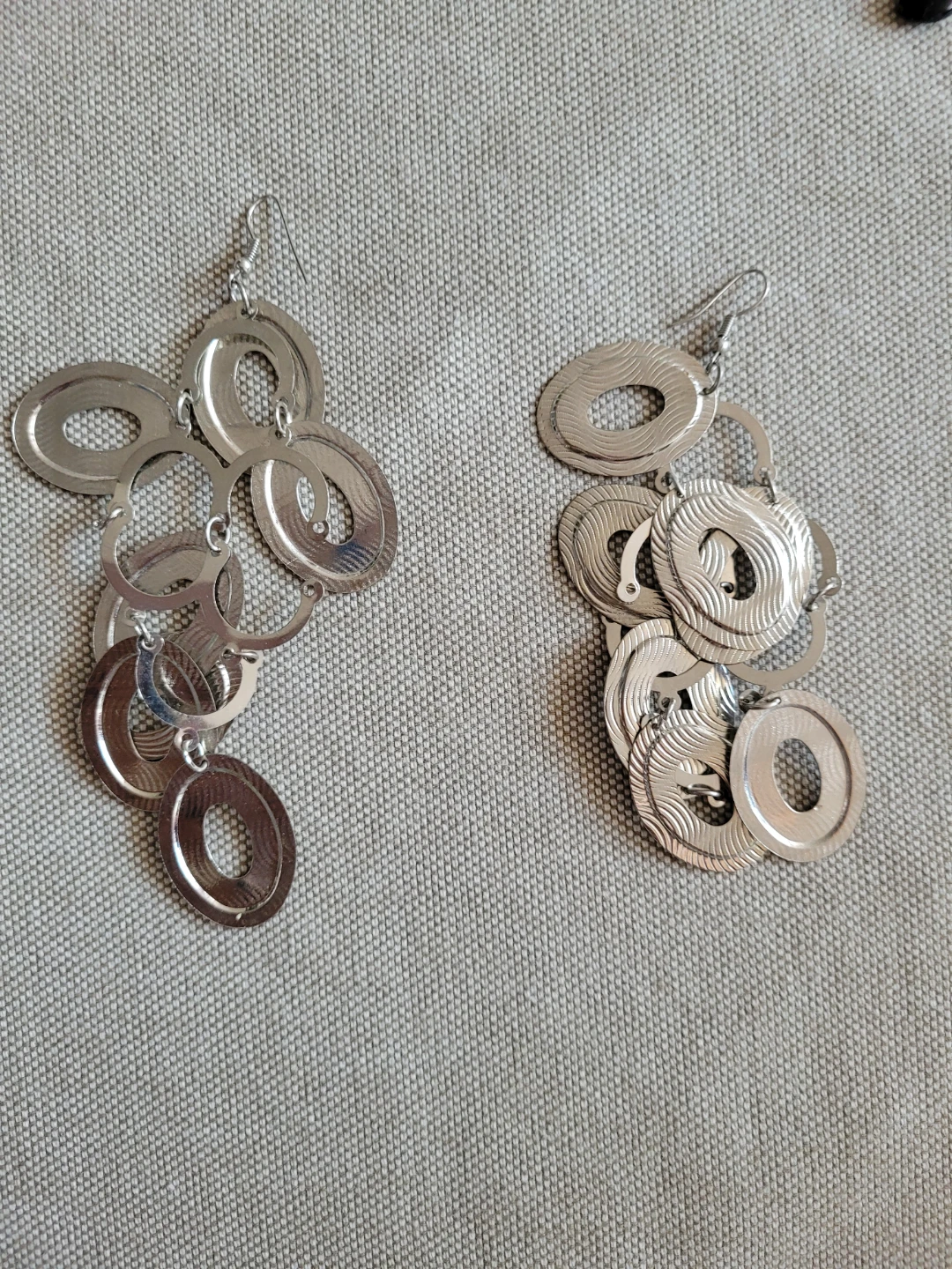Silver Tone Chandelier Earrings