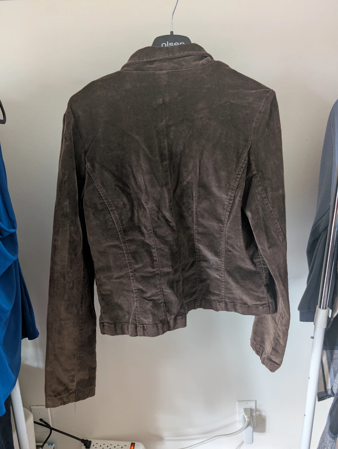 Brown Velvet Blazer Jacket - photo 5