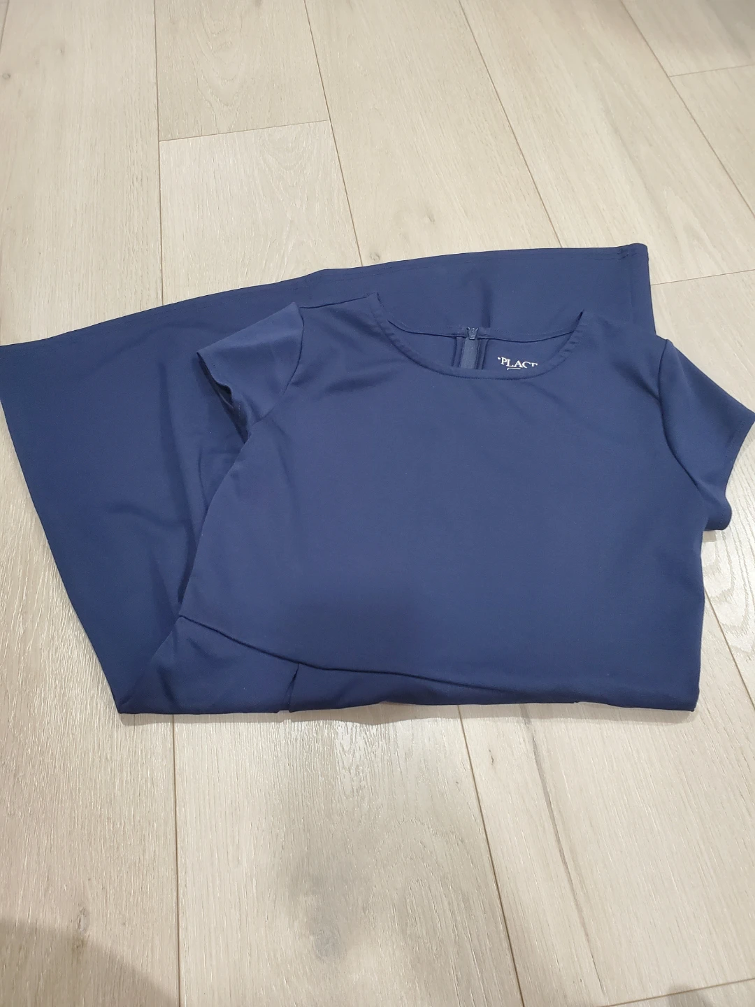 The Children's Place Navy Blue Short Sleeve Pleated Dress - 16 - photo 2