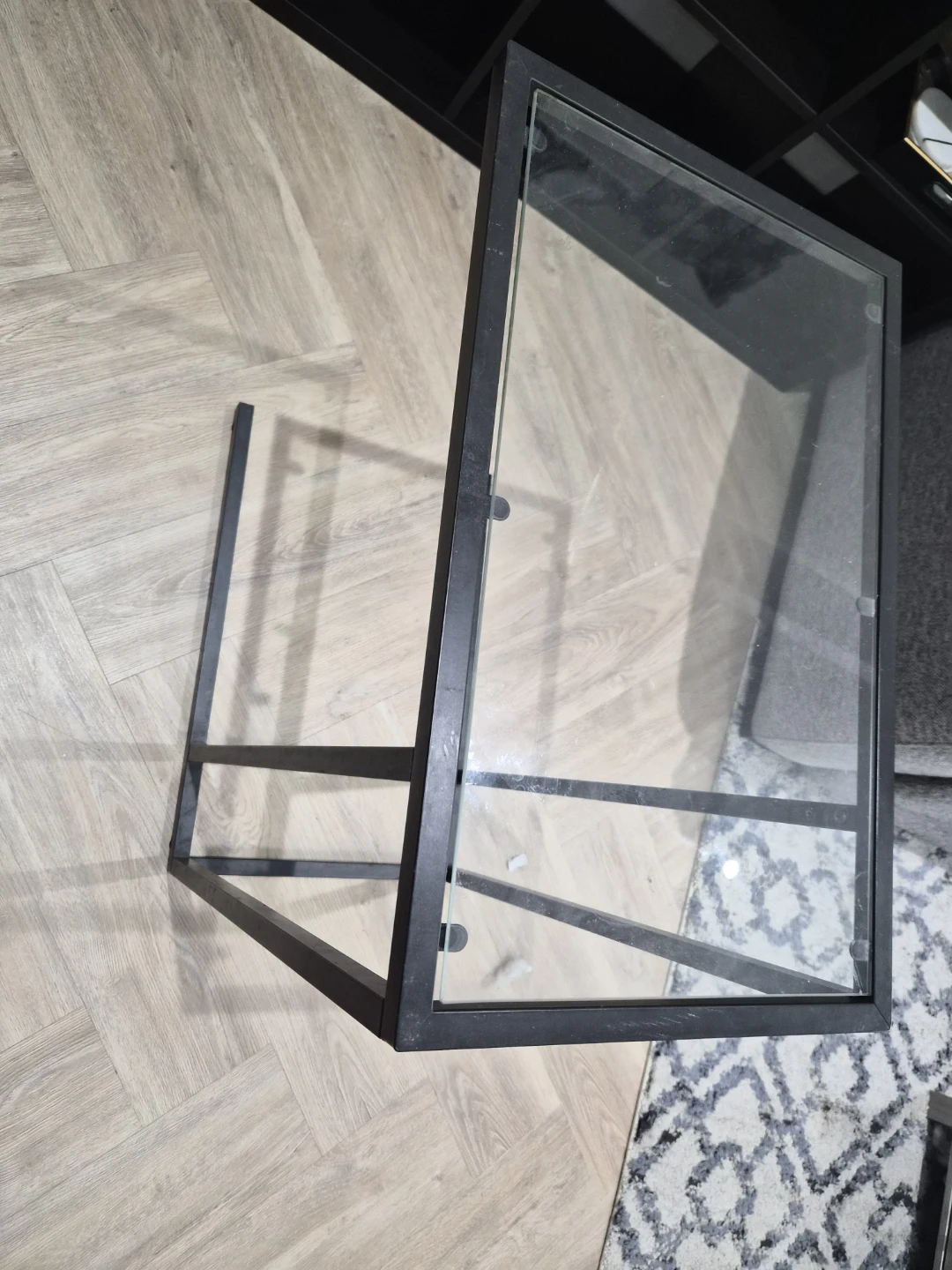 Glass and Metal Side Table from ikea