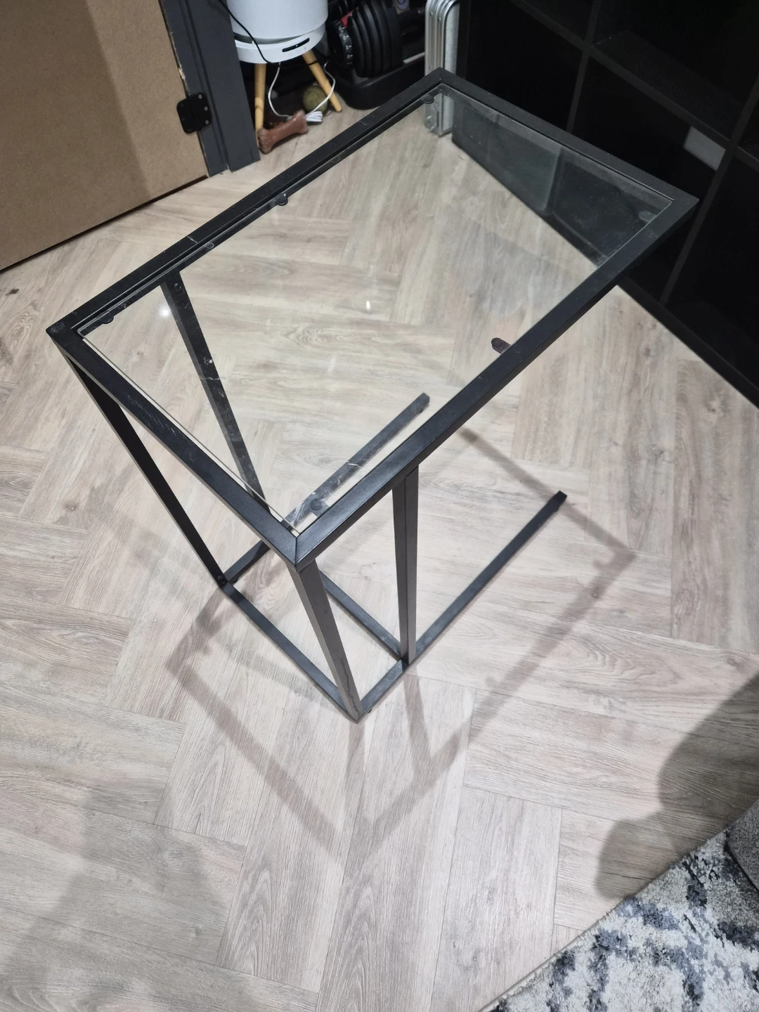 Glass and Metal Side Table from ikea - photo 2