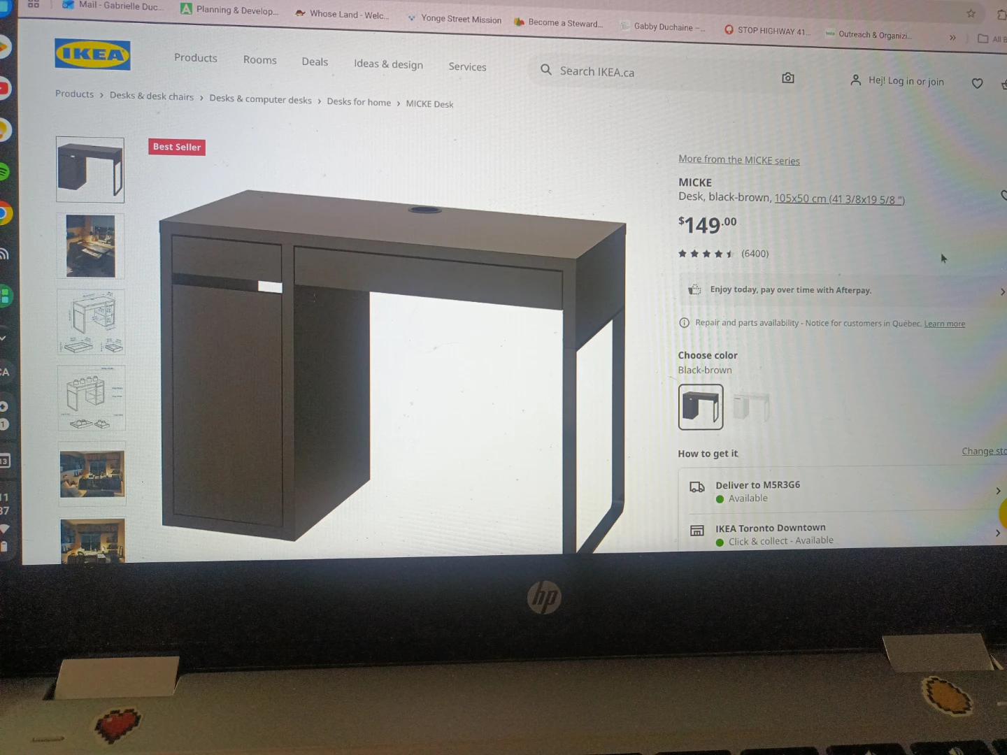 Black Ikea Desk - photo 2