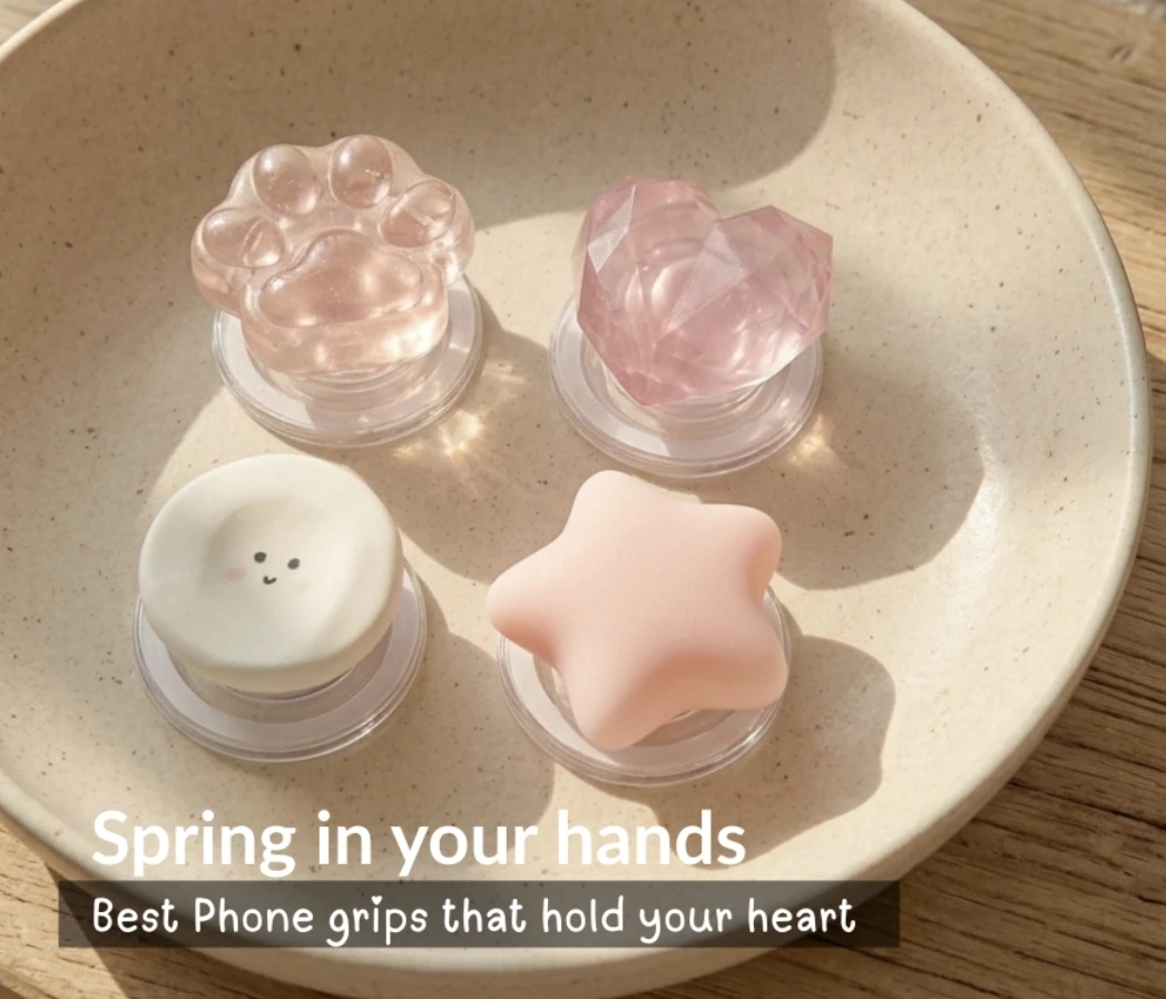 100% Handmade Cute Phone Grips - Paw, Heart, Cloud, Star - photo 2