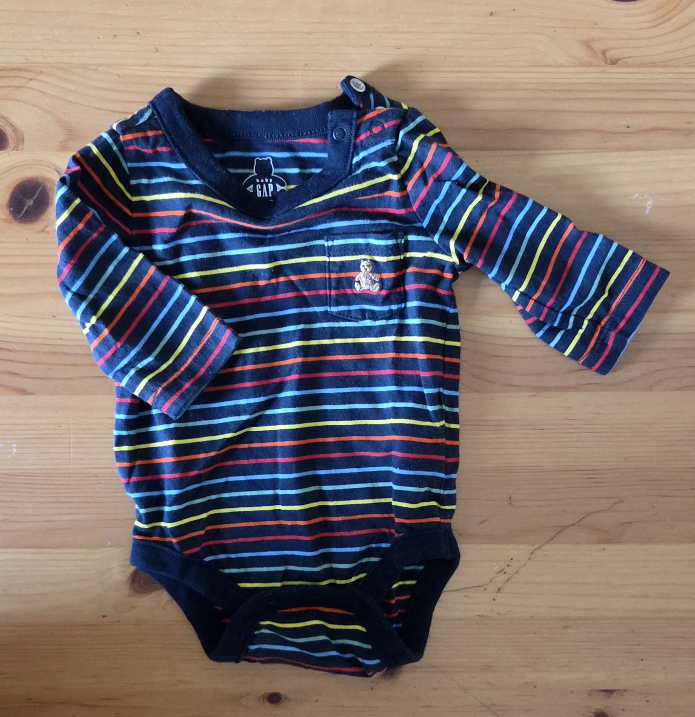 Baby Gap Long Sleeve Striped Bodysuit 0-3M