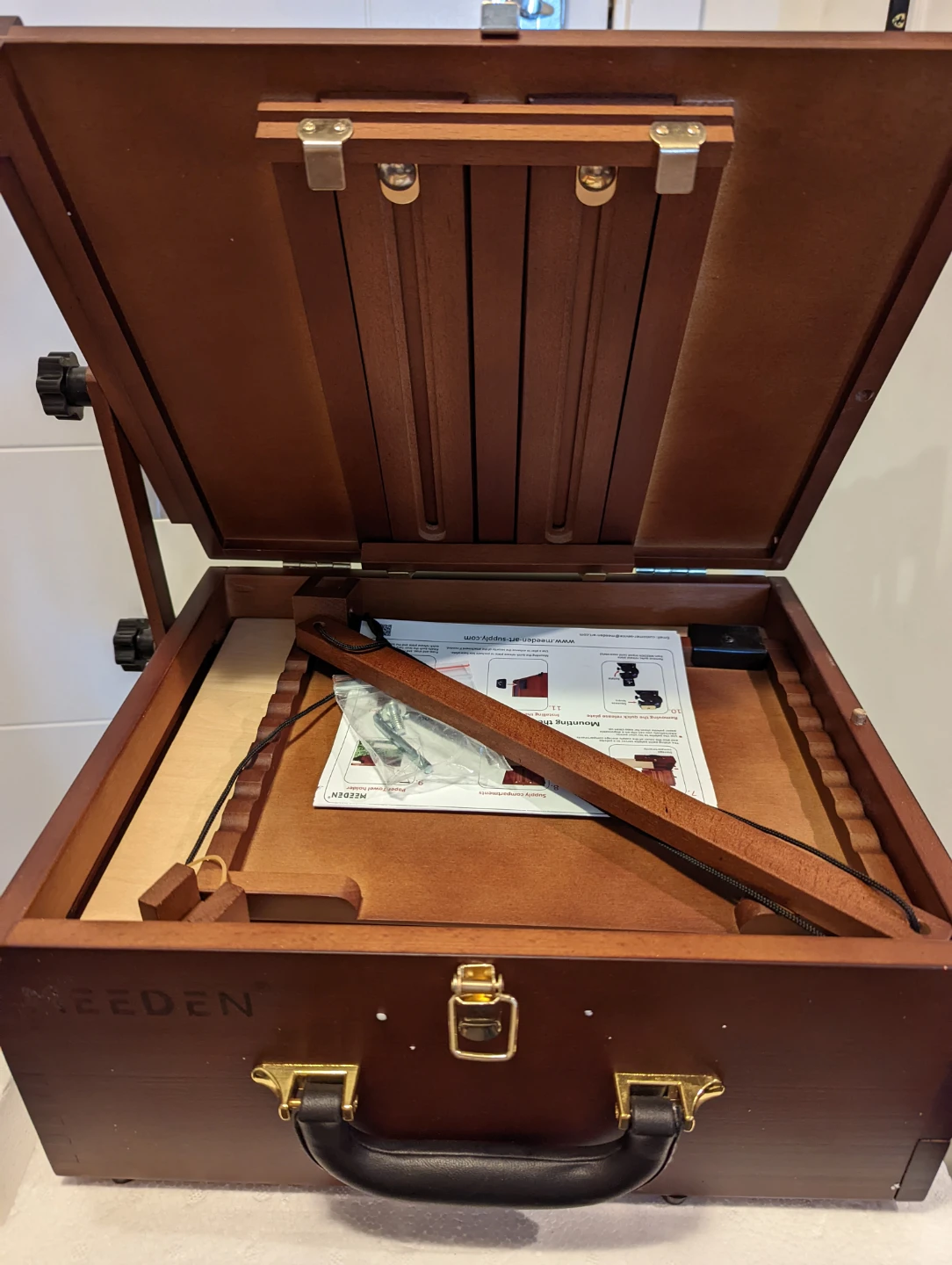 BNIB LEEDEN Wooden Art Box Easel - photo 3