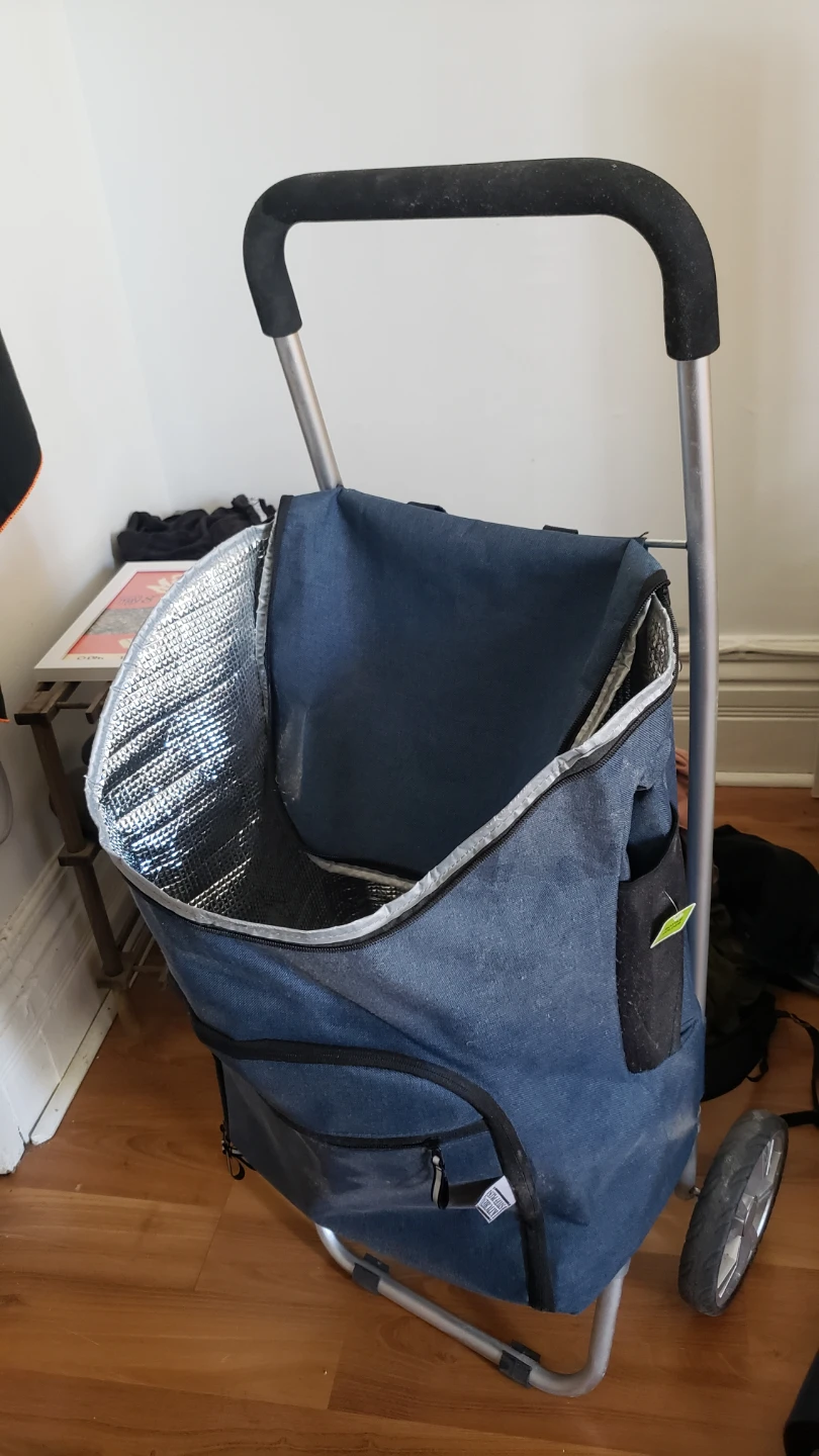 Blue Insulated Shopping Trolley
