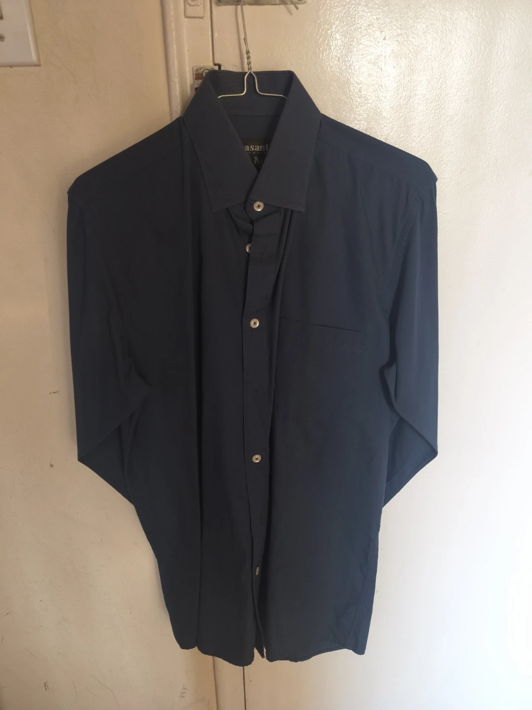 Vasanti Italia Men's Dress Shirt - Navy Size 15