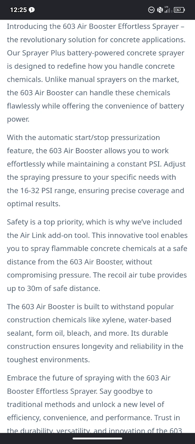 Sprayers Plus 603 Air Booster Concrete Sprayer - photo 4