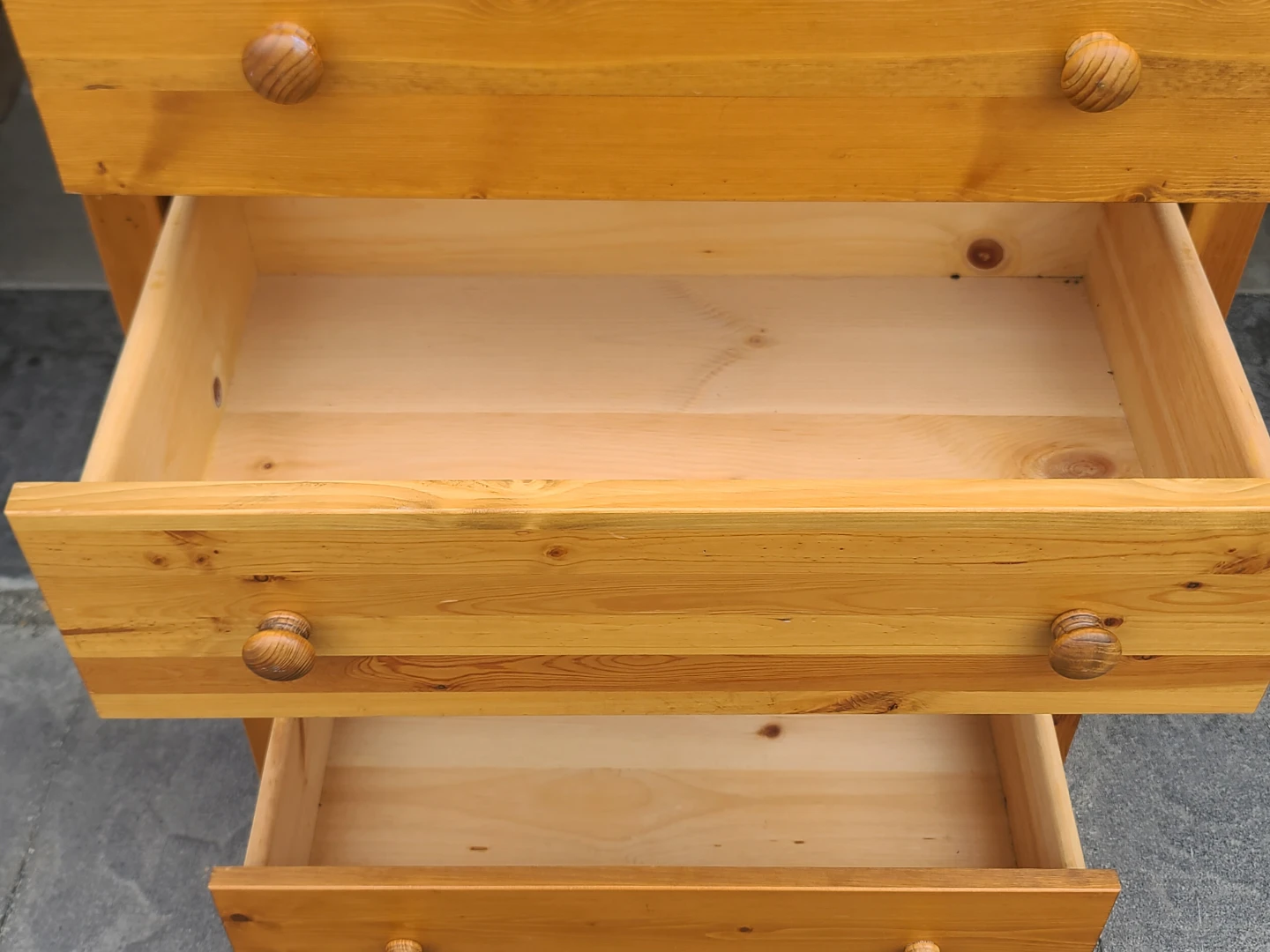 Solid Pine 5-Drawer Tallboy Chest - photo 4