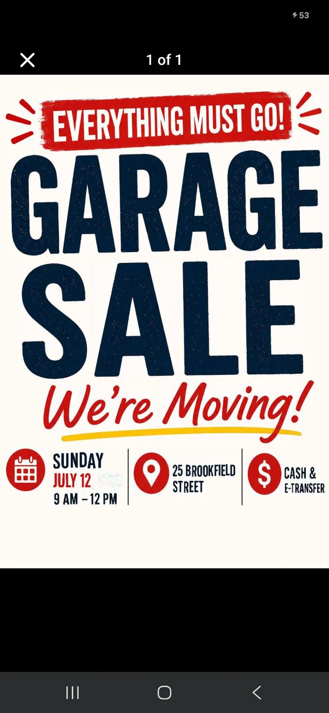 Today: Yard Sale - Brookfield street