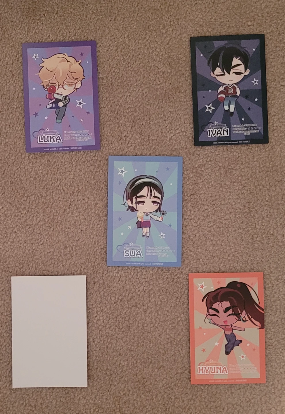 Chibi Character Photocards - Luka, Ivan, Sua, Mizi, Hyuna - photo 2