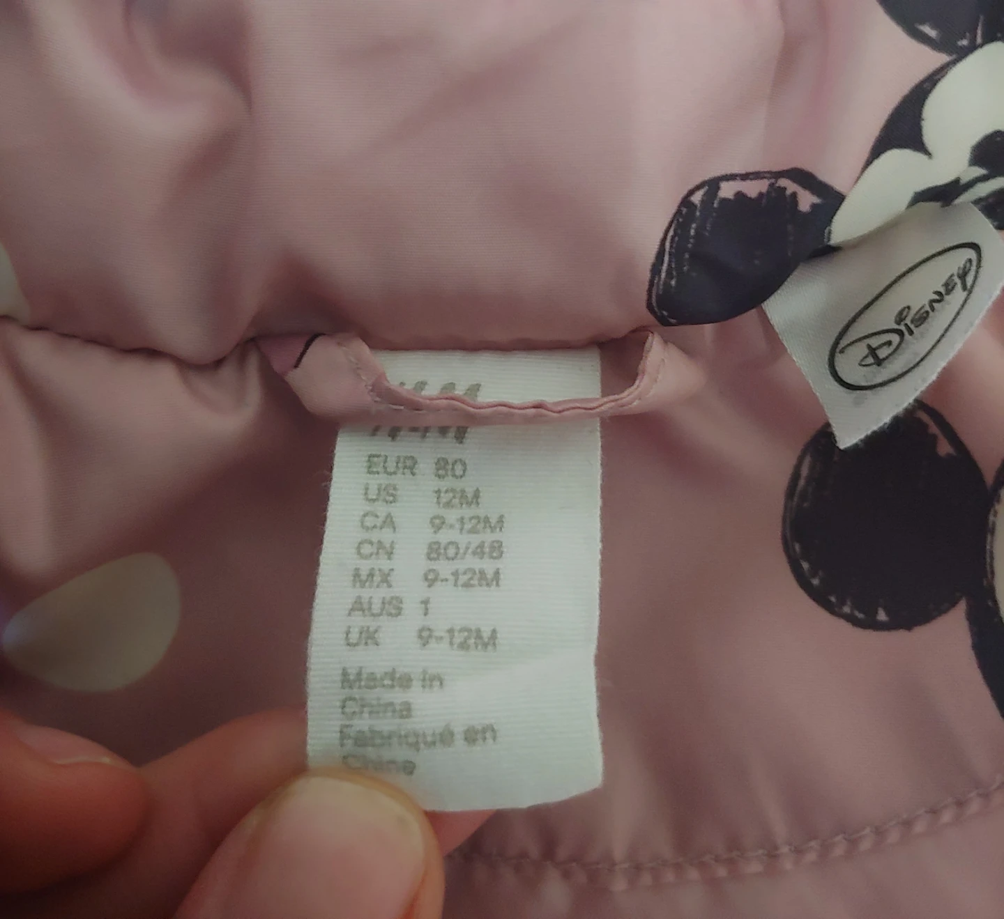H&M Minnie Mouse Puffer Jacket - Size 12M - photo 4