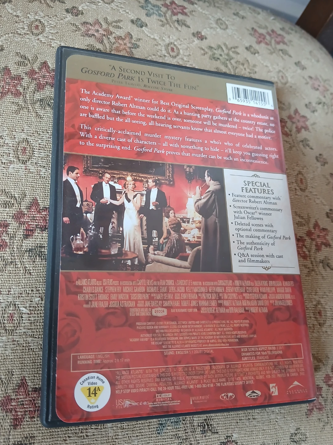 Gosford Park Collector's Edition DVD - photo 3